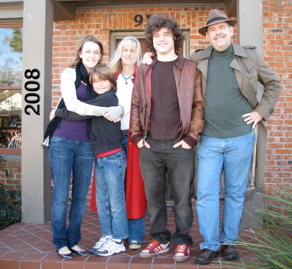 2008 - Really cold day. I gave Edwin my leather jacket, 
which had become a tad snug on me.